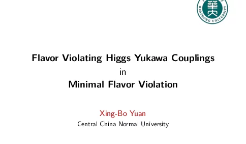 FlavorViolatingHiggsYukawaCouplingsinMinimalFlavorViolation