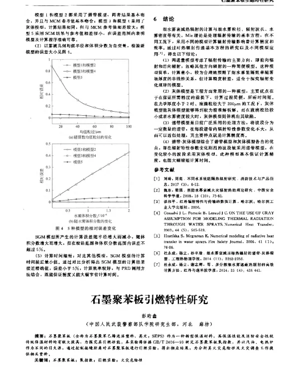 石墨聚苯板引燃特性研究