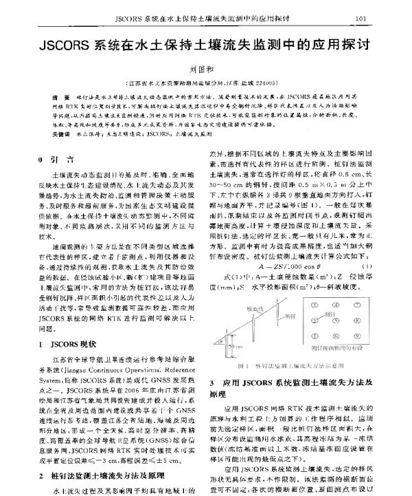 JSCORS系统在水土保持土壤流失监测中的应用探讨