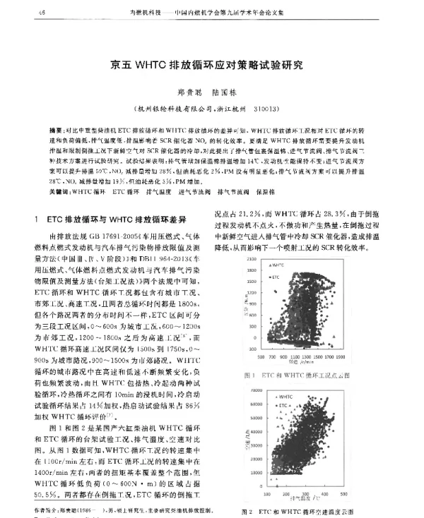 京五WHTC排放循环应对策略试验研究