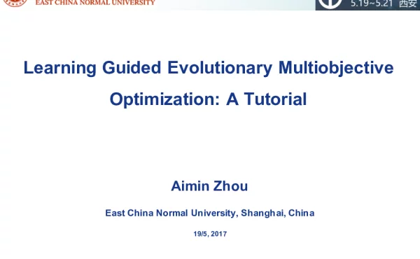 LearningGuidedEvolutionaryMultiobjectiveOptimizationATutorial