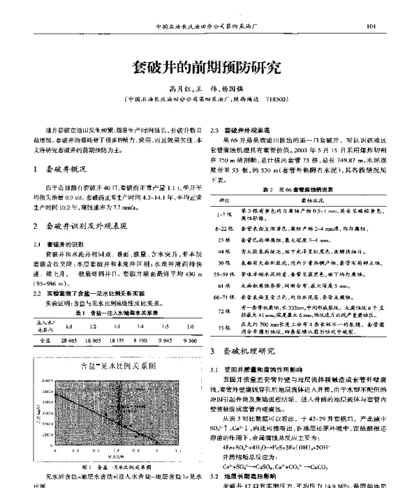 套破井的前期预防研究