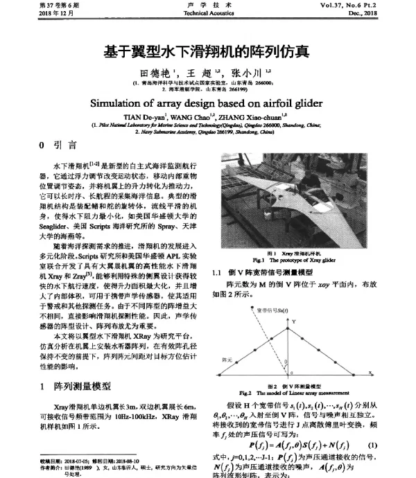 基于翼型水下滑翔机的阵列仿真