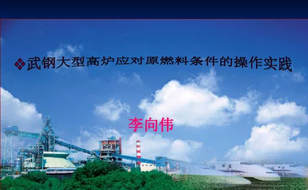 武钢大型高炉应对原燃料条件的操作实践