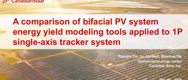 AcomparisonofbifacialPVsystemenergyyieldmodelingtoolsappliedto1Psingle-axistrackersystem