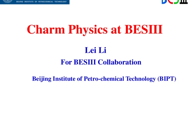 CharmPhysicsatBESIII