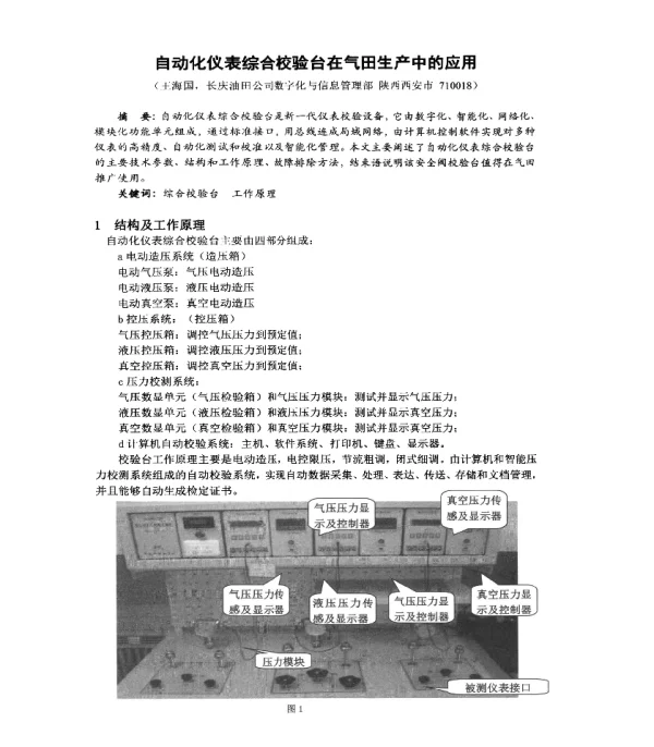 自动化仪表综合校验台在气田生产中的应用