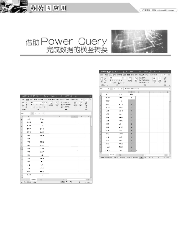 借助Power Query完成数据的横竖转换