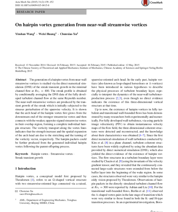 Onhairpinvortexgenerationfromnear-wallstreamwisevortices