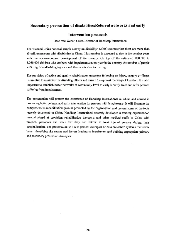 SecondarypreventionofdisabilitiesReferralnetworksandearlyinterventionprotocols