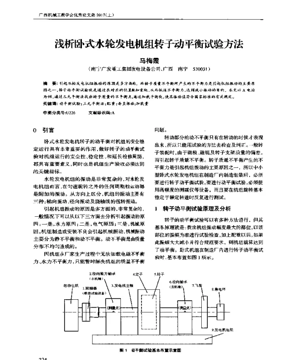浅析卧式水轮发电机组转子动平衡试验方法