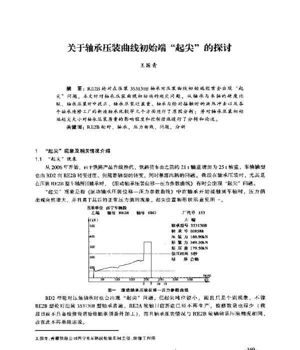 关于轴承压装曲线初始端起尖的探讨