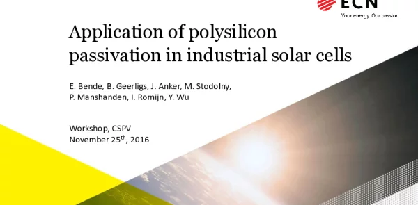 Applicationofpolysiliconpassivationinindustrialsolarcells