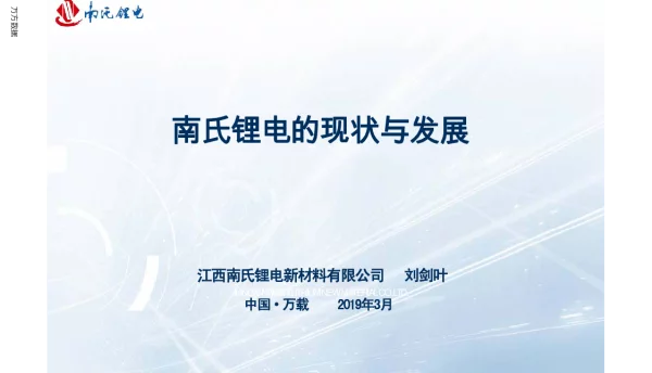 南氏锂电的现状与发展