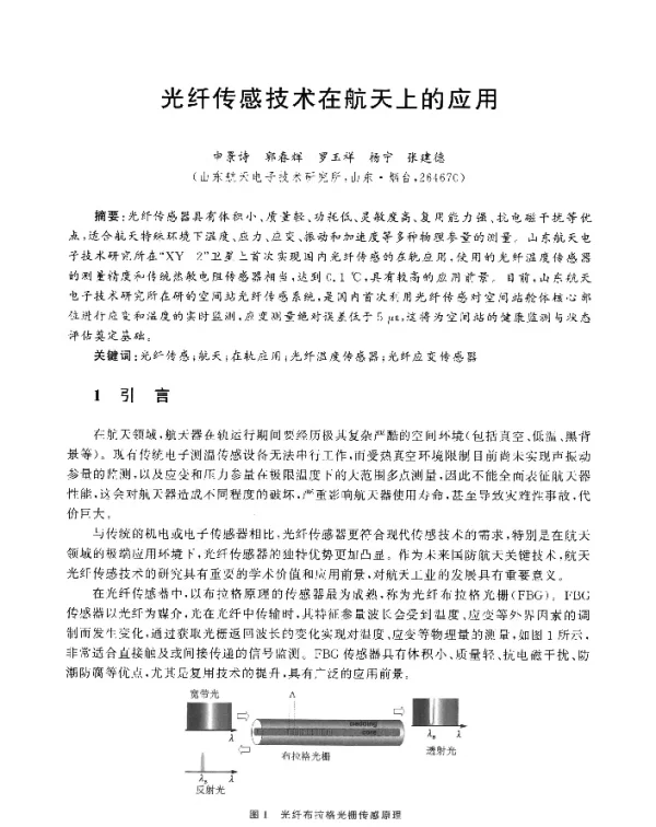 光纤传感技术在航天上的应用