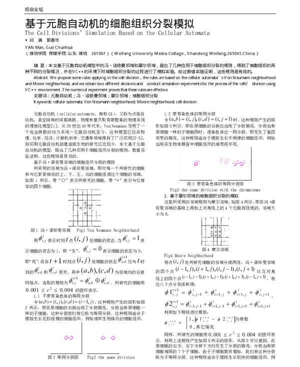 基于元胞自动机的细胞组织分裂模拟