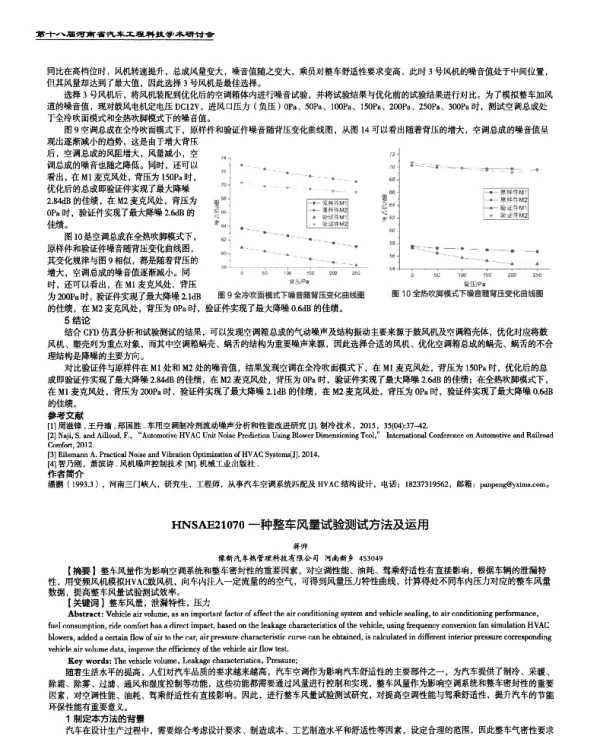 一种整车风量试验测试方法及运用