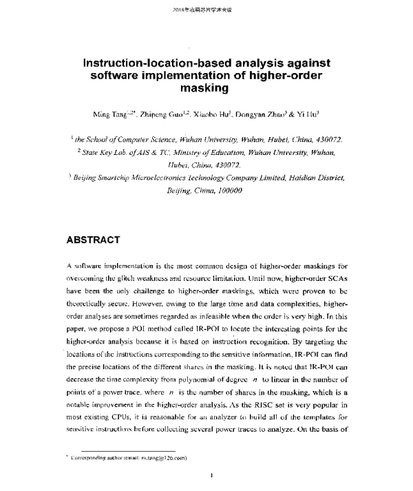 Instruction-location-basedanalysisagainstsoftwareimplementationofhigher-ordermasking