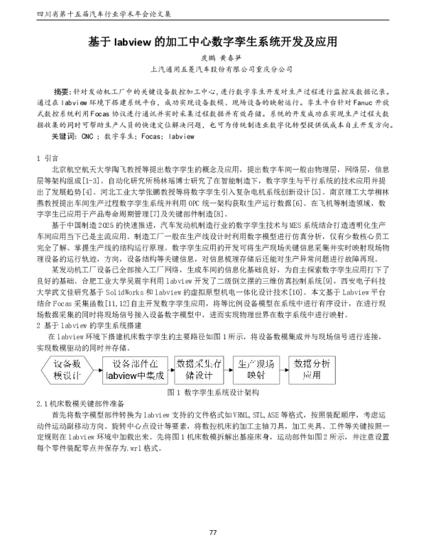 基于labview的加工中心数字孪生系统开发及应用