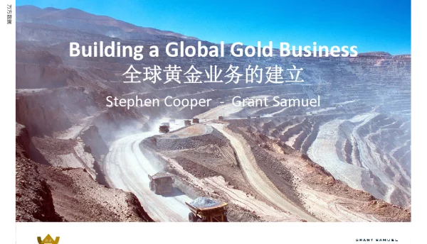 全球黄金业务的建立