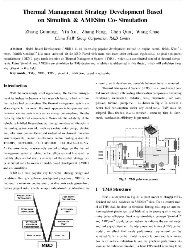 ThermalManagementStrategyDevelopmentBasedonSimulink&AMESimCo-Simulation