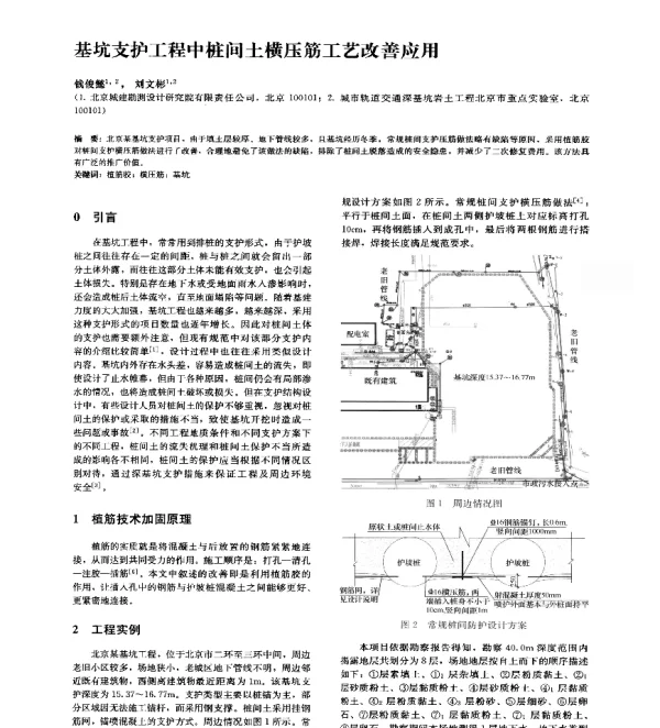 基坑支护工程中桩间土横压筋工艺改善应用
