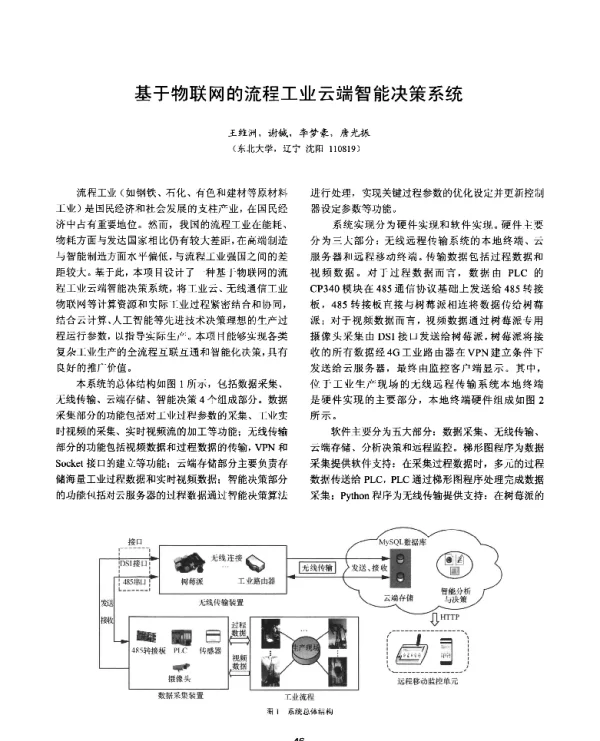 基于物联网的流程工业云端智能决策系统