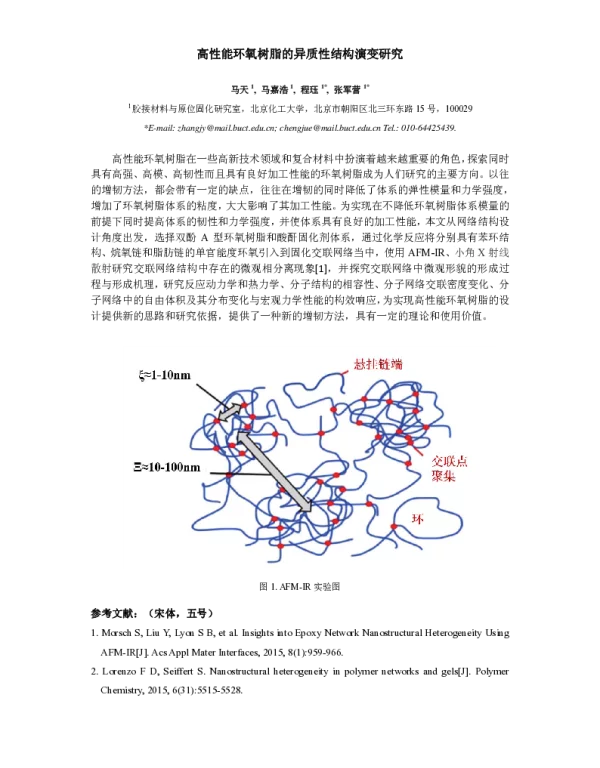 高性能环氧树脂的异质性结构演变研究