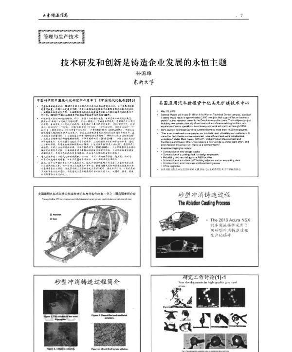 技术研发和创新是铸造企业发展的永恒主题