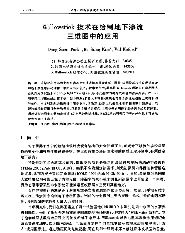 Willowstick技术在绘制地下渗流三维图中的应用