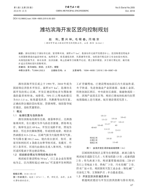 潍坊滨海开发区竖向控制规划
