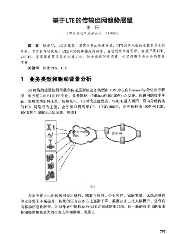 基于LTE的传输组网趋势展望