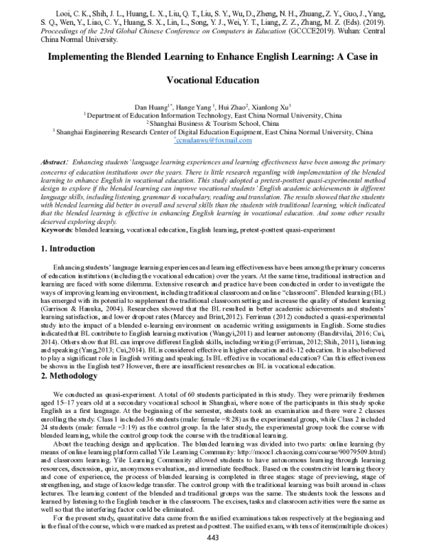 ImplementingtheBlendedLearningtoEnhanceEnglishLearningACaseinVocationalEducation