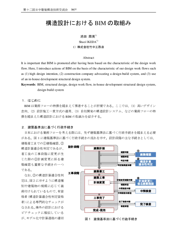 構造設計におけるBIMの取組み