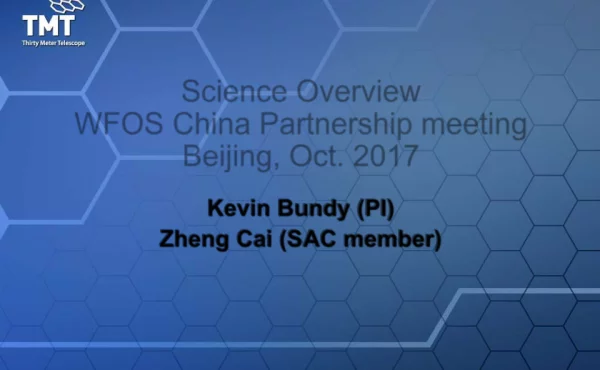 ScienceOverviewWFOSChinaPartnershipmeetingBeijingOct.2017