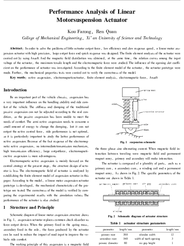 PerformanceAnalysisofLinearMotorsuspensionActuator