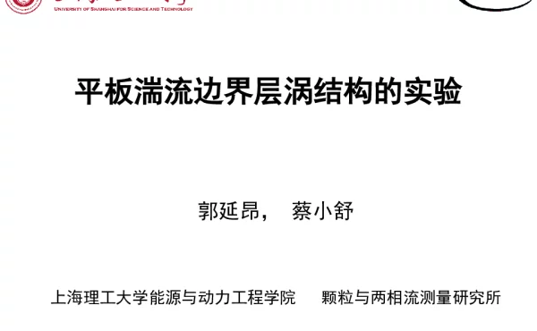 平板湍流边界层涡结构的实验