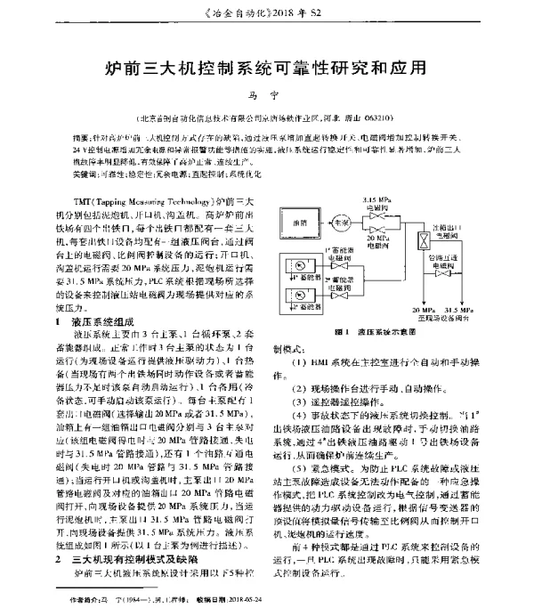炉前三大机控制系统可靠性研究和应用