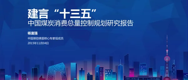 建言“十三五”中国煤炭消费总量控制规划研究报告