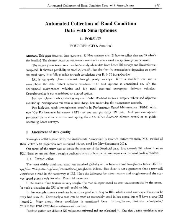 AutomatedCollectionofRoadConditionDatawithSmartphones