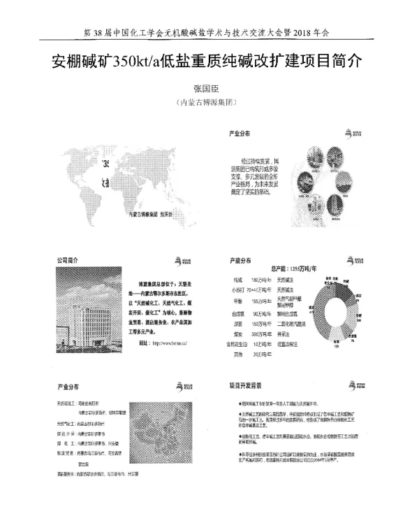 安棚碱矿350kta低盐重质纯碱改扩建项目简介