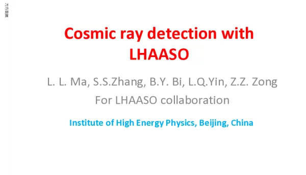 CosmicraydetectionwithLHAASO